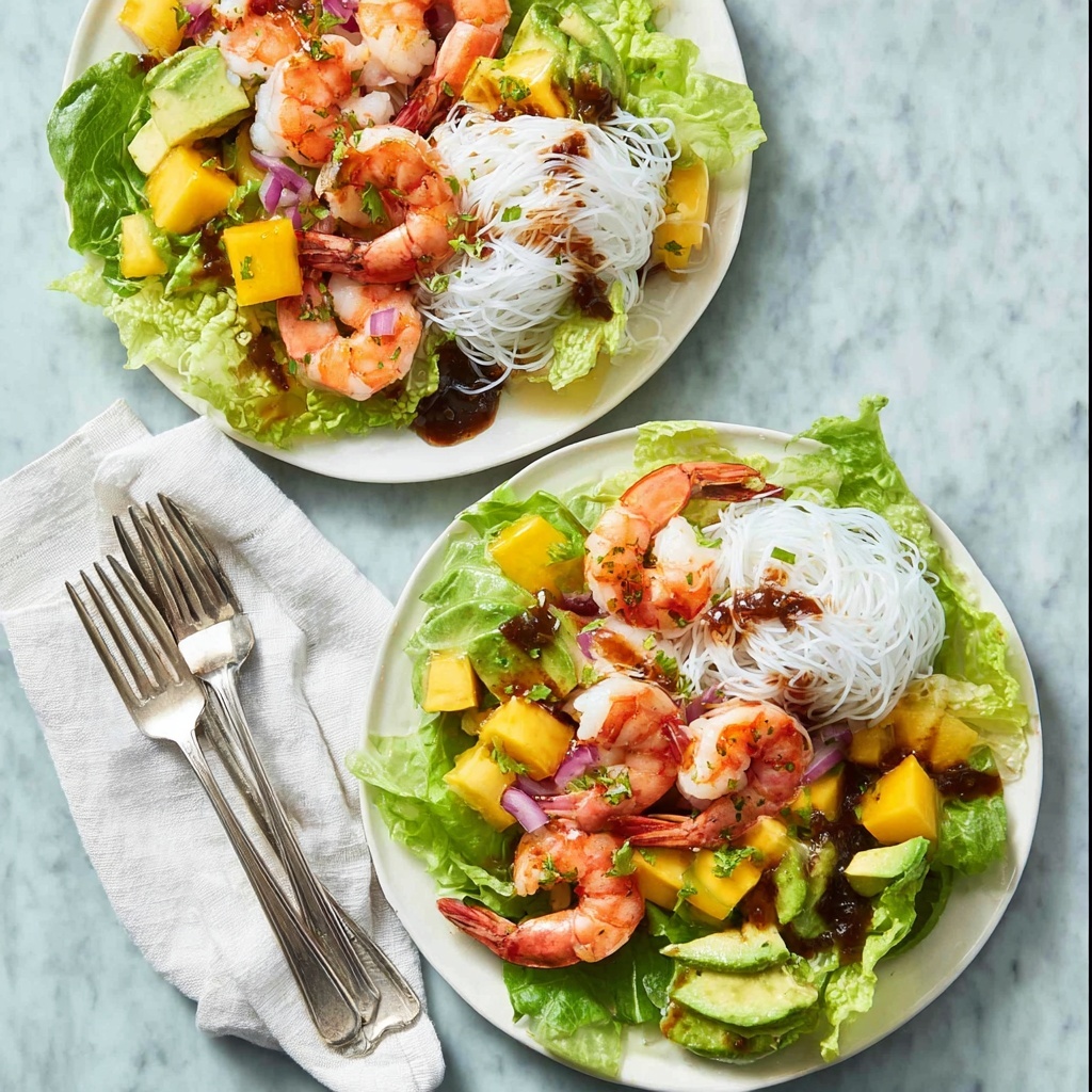 Prawn Mango and Avocado Salad with Noodles Recipe - Recipe Image