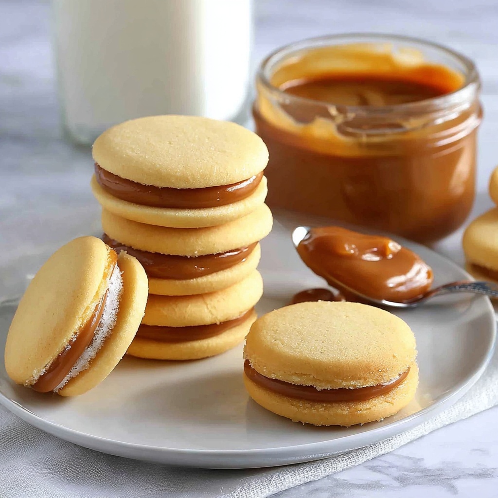 3 Ingredient Shortbread Cookie Sandwich with Dulce De Leche Recipe - Recipe Image
