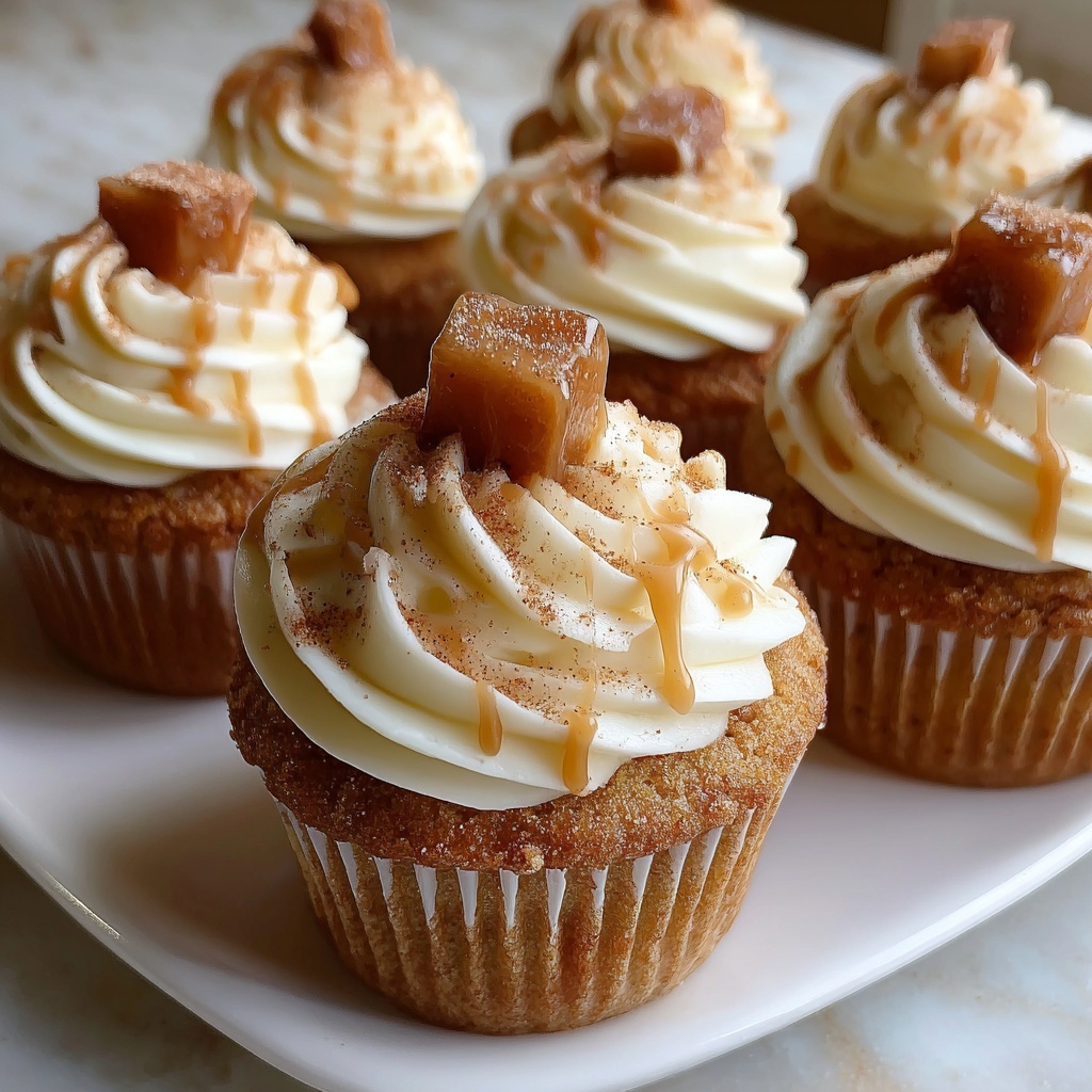 Apple Pie Cupcakes with Cinnamon Frosting Recipe - Recipe Image