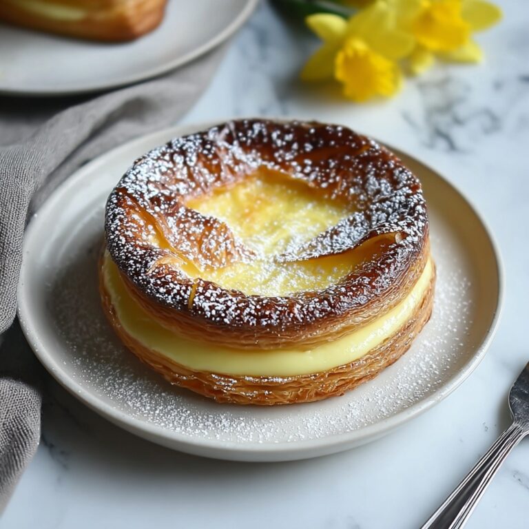 Vanilla Custard Puff Pastry Cake Recipe