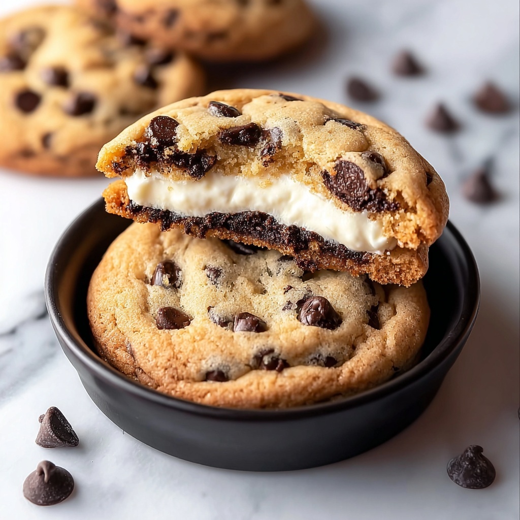 Cheesecake Stuffed Chocolate Chip Cookies Recipe - Recipe Image