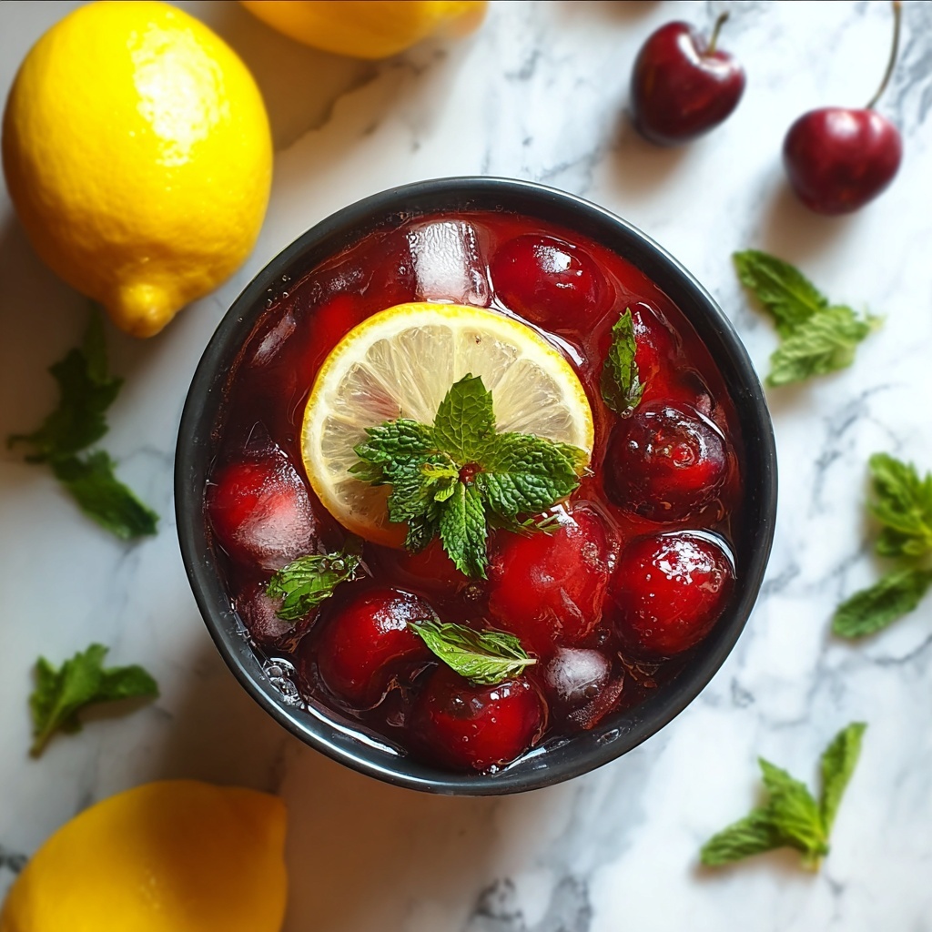 Cherry Iced Tea Recipe - Recipe Image