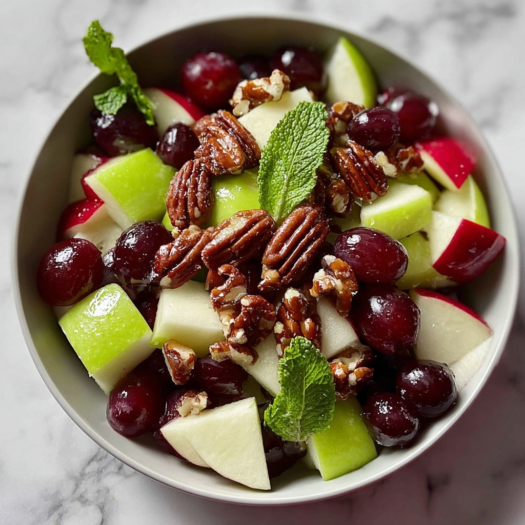 Apple Salad with Grapes, Pecans, and Dried Cranberries Recipe - Recipe Image