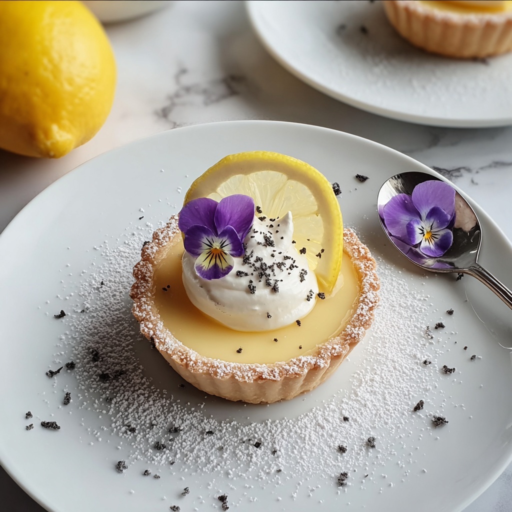 Mini Lemon Tart with Lilac Meringue Recipe - Recipe Image