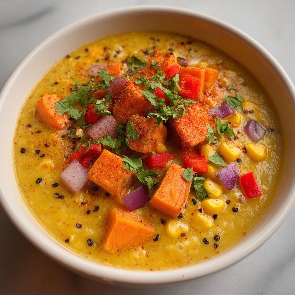 Sweet Potato Chowder with Coconut Milk and Roasted Red Pepper Recipe - Recipe Image