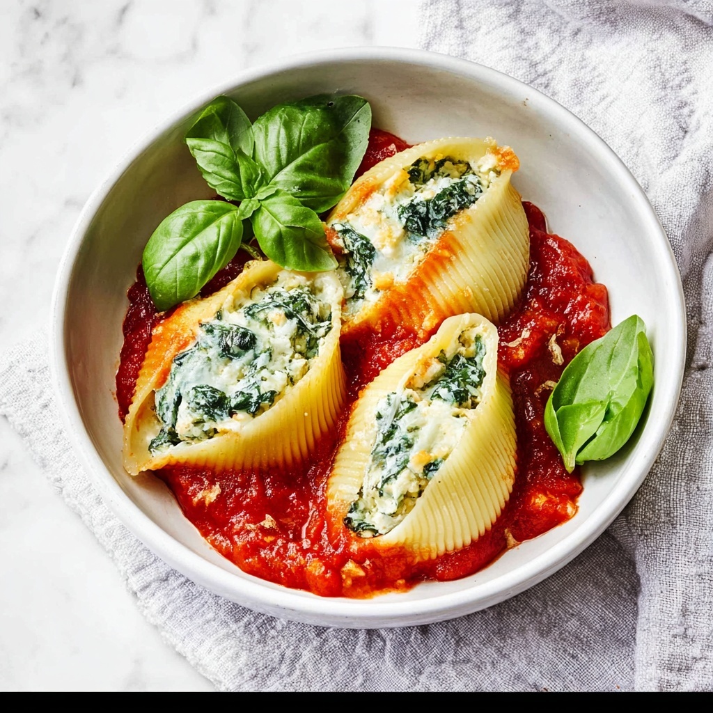 Spinach Artichoke Stuffed Pasta Shells Recipe - Recipe Image