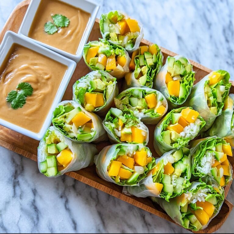 Mango Avocado Summer Rolls with Peanut Lime Dipping Sauce Recipe