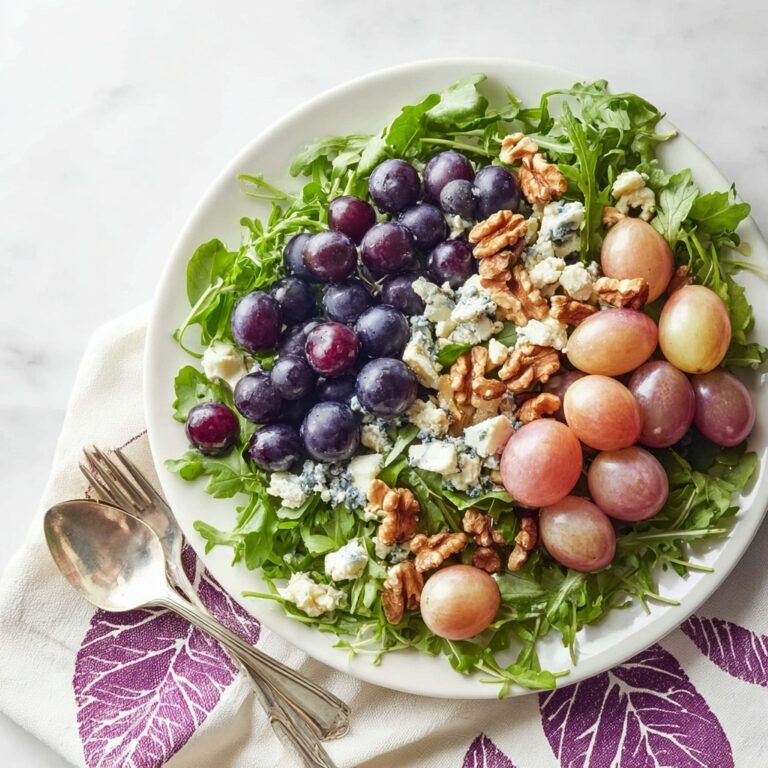 Roasted Grape Salad with Blue Cheese, Walnuts, and Arugula Recipe