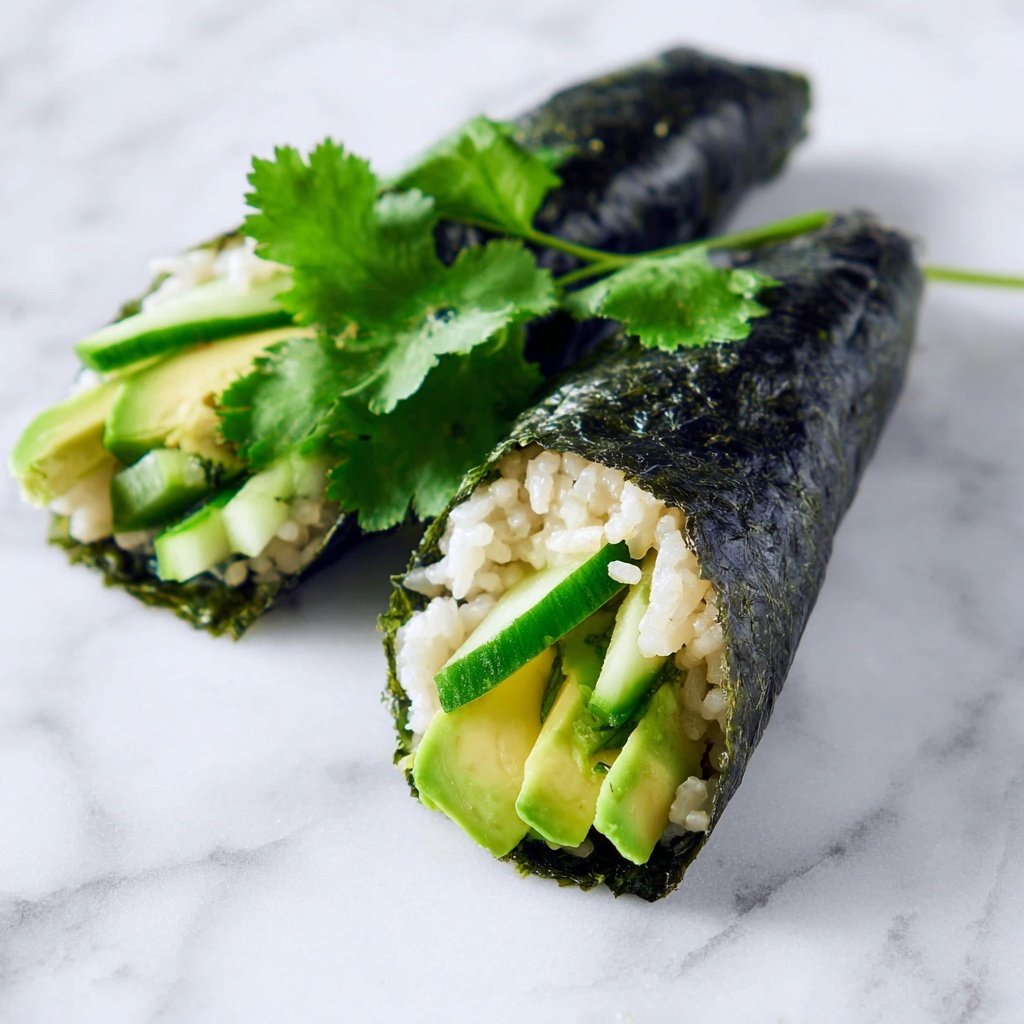 Vegan Sushi Temaki Roll Recipe - Recipe Image