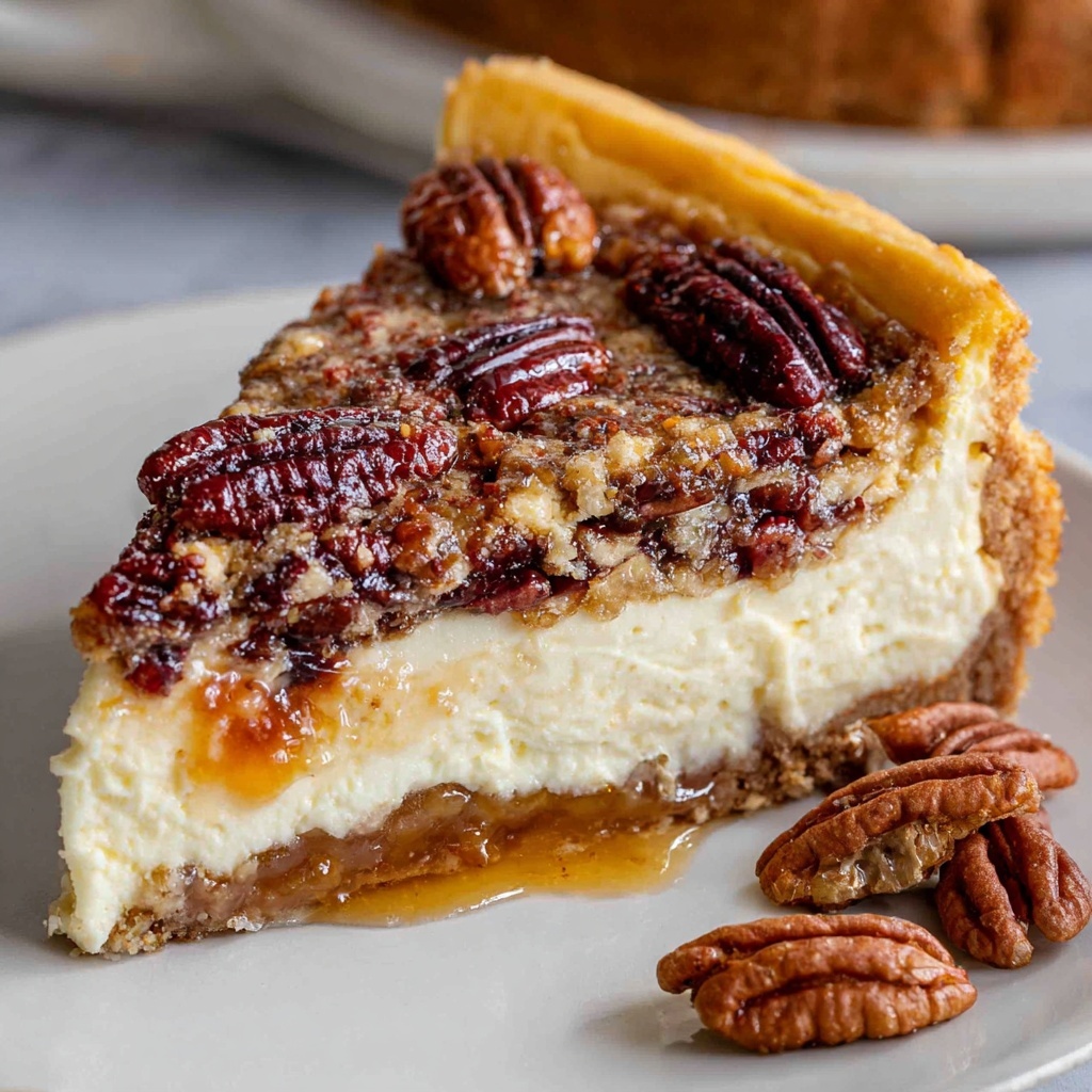 Pecan Cheesecake Pie Recipe - Recipe Image