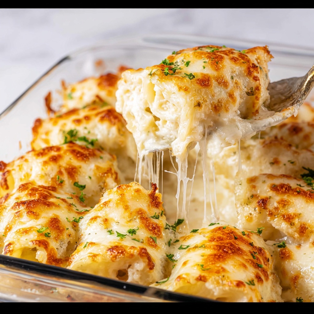Chicken Alfredo Lasagna Roll Ups Recipe - Recipe Image