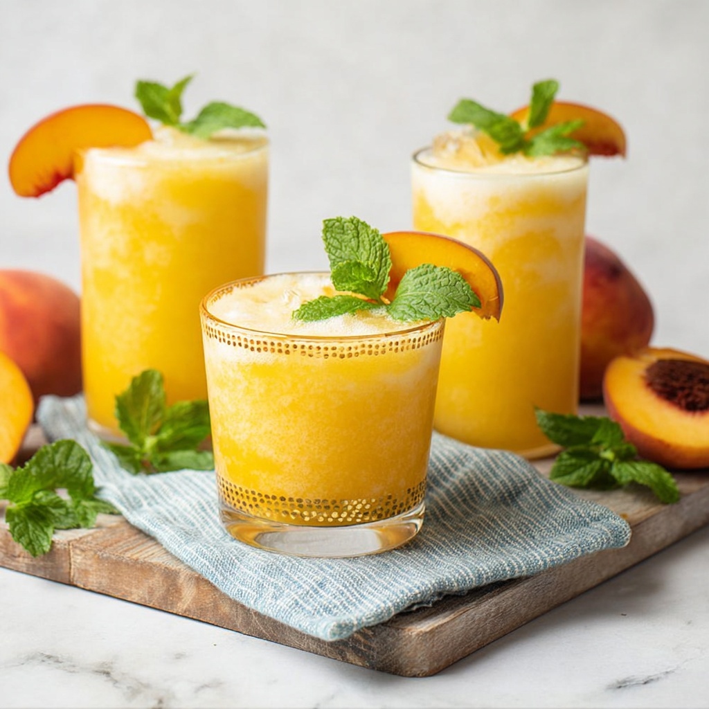 Easy Peach Lemonade (Adult and Child Versions) Recipe - Recipe Image