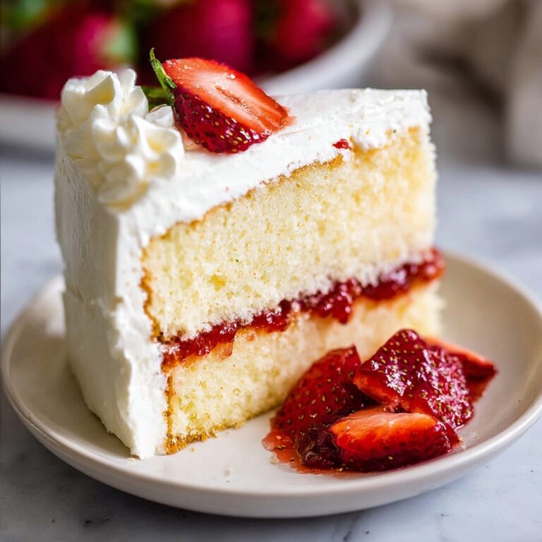 Vanilla Cake with Strawberry Filling Recipe