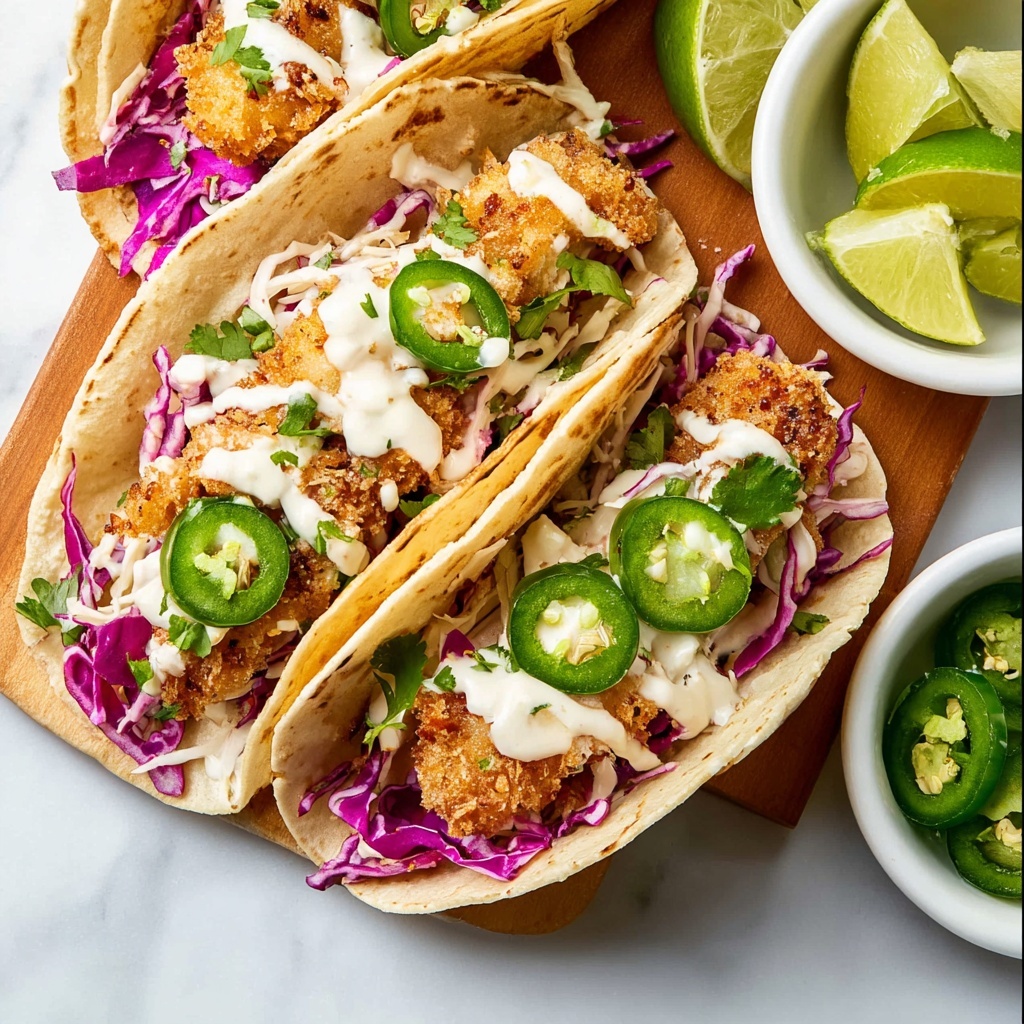 Air Fryer Fish Tacos with Crispy Cod and Homemade Coleslaw Recipe - Recipe Image