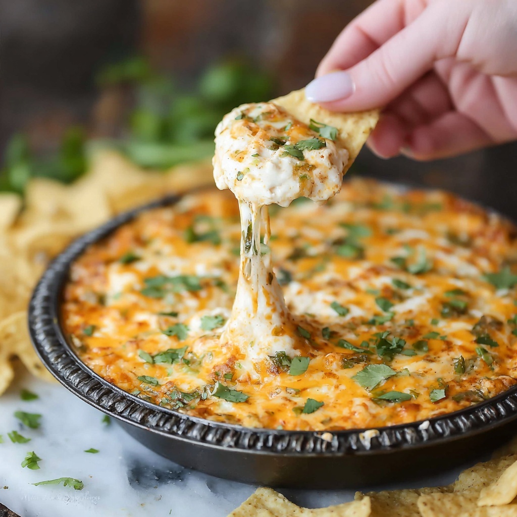 Green Chile Chicken Enchilada Dip Recipe - Recipe Image