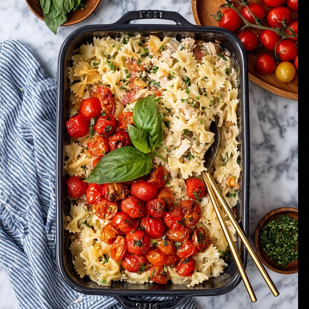 Chicken Alfredo Pasta Bake Recipe - Recipe Image