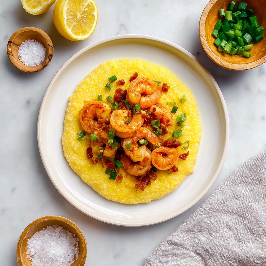 Creamy Shrimp and Cheddar Grits with Bacon and Cajun Flavor Recipe - Recipe Image