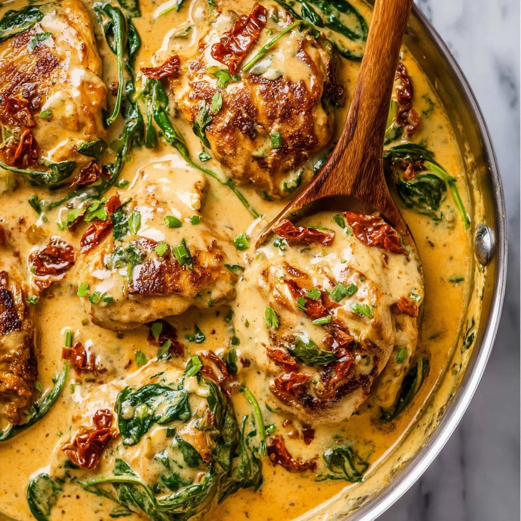 Tuscan Chicken with Sun-Dried Tomatoes and Spinach Recipe - Recipe Image