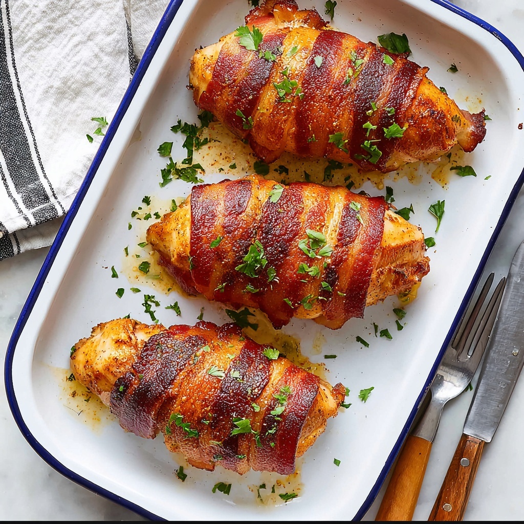 Bacon-Wrapped Chicken with Seasoned Flavor Recipe - Recipe Image