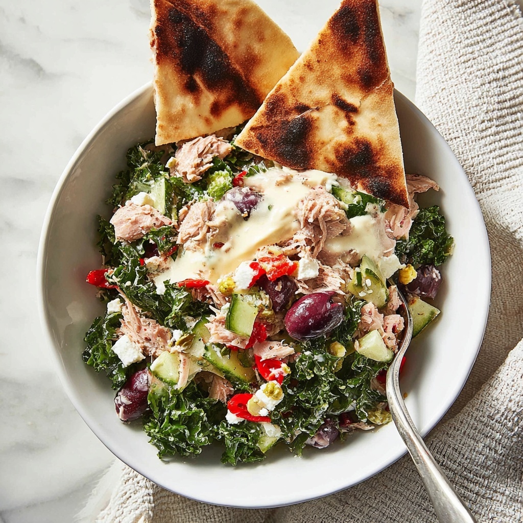 Mediterranean Tuna Salad with Creamy Feta Dressing Recipe - Recipe Image