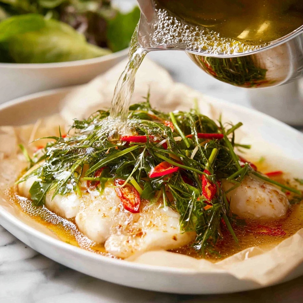 Sizzling Ginger Steamed Fish Recipe - Recipe Image