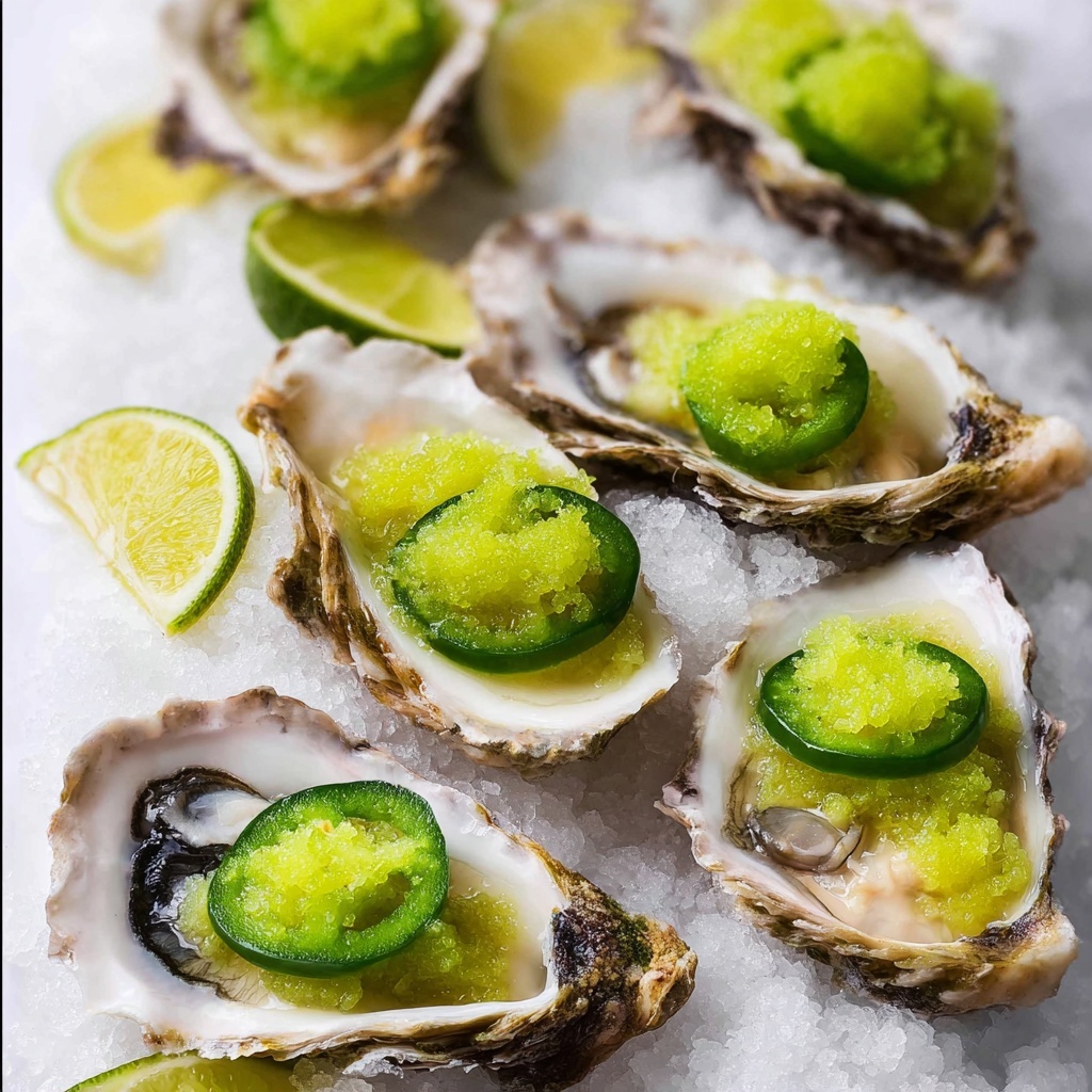 Cucumber Lime Jalapeño Granita for Oysters Recipe - Recipe Image