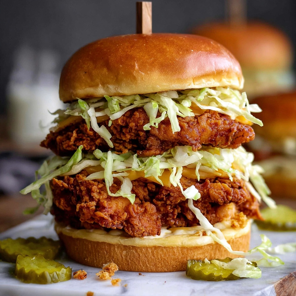 Ultra Crunchy Fried Chicken Burger Recipe - Recipe Image