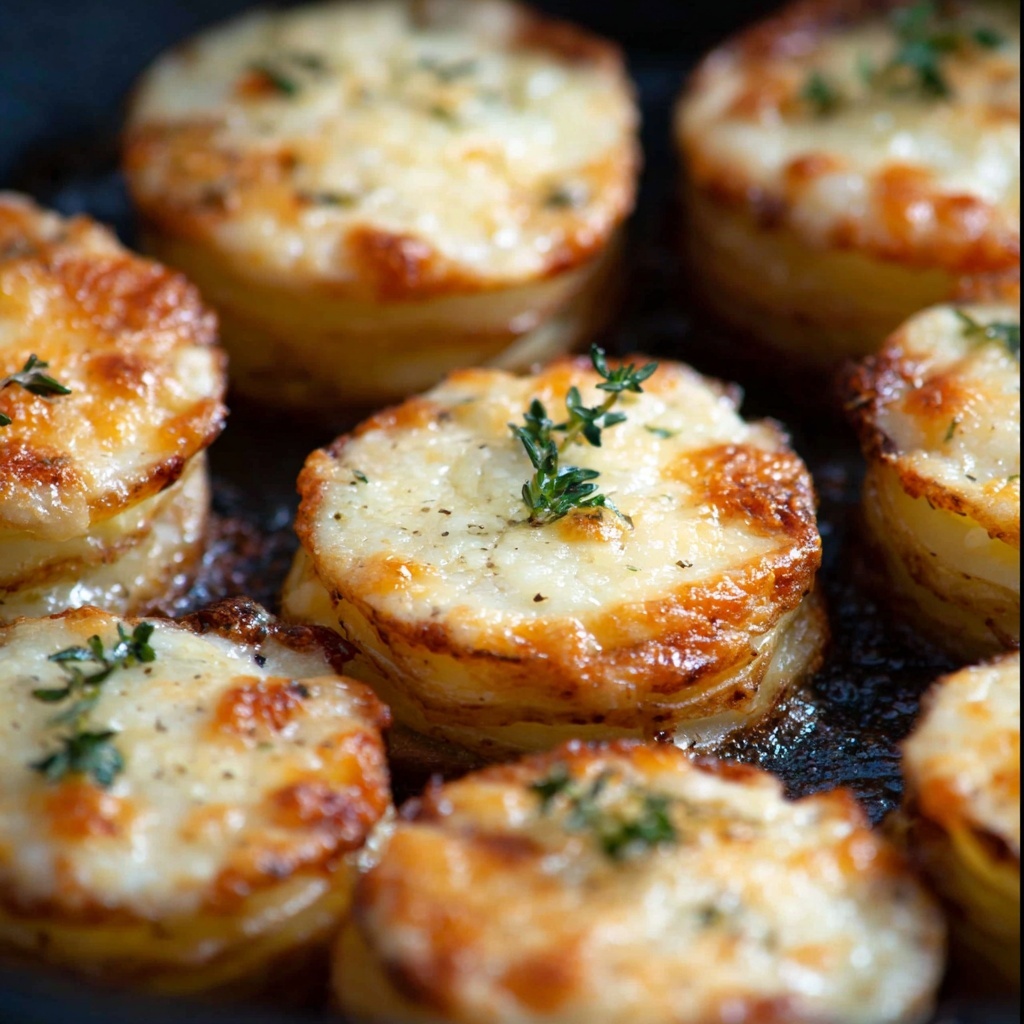 Cheesy Potato Gratin Stacks (Muffin Tin) Recipe - Recipe Image