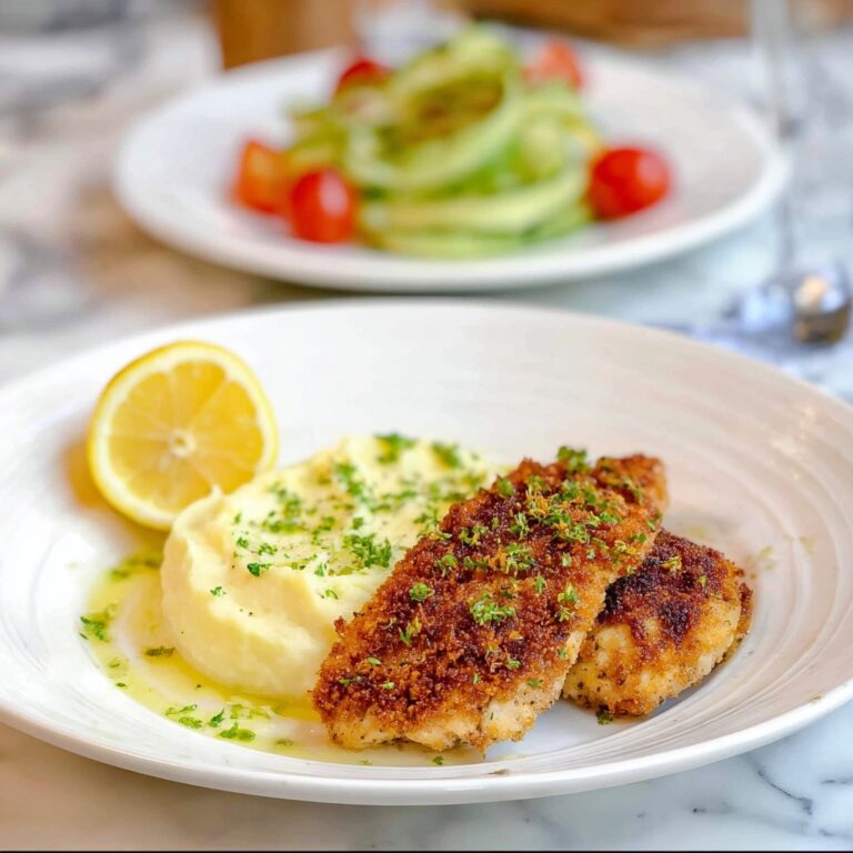 Super Quick Crumbed Chicken with Mashed Potatoes and Fresh Salad Recipe
