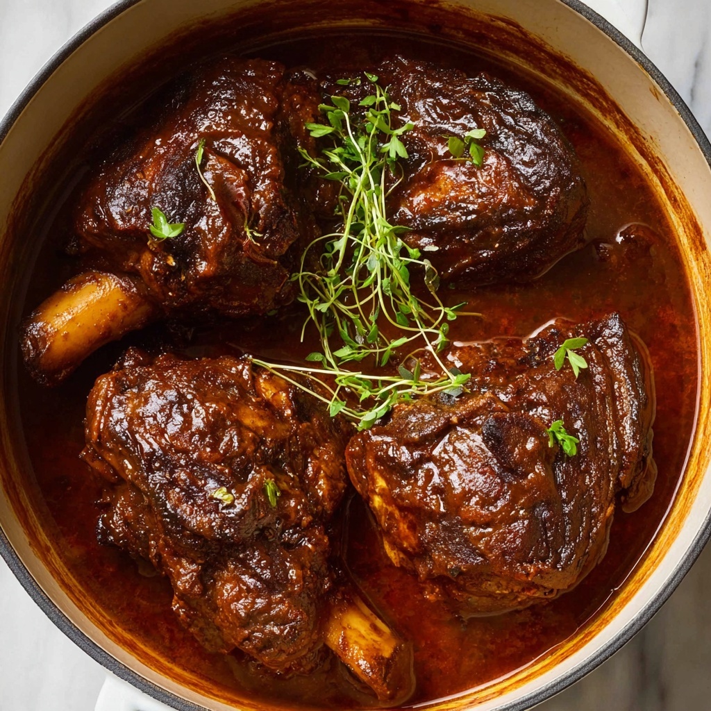 Lamb Shanks in Red Wine Sauce Recipe - Recipe Image