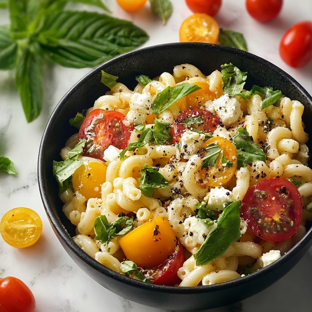 Mediterranean Pasta Salad with Cherry Tomatoes, Feta, and Olives Recipe - Recipe Image