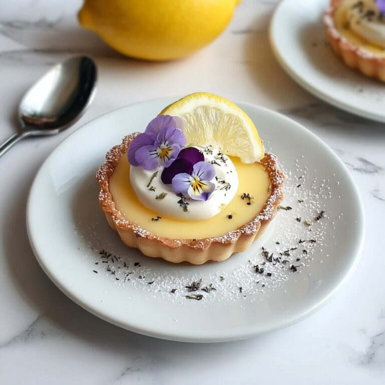 Mini Lemon Tart with Lilac Meringue Recipe