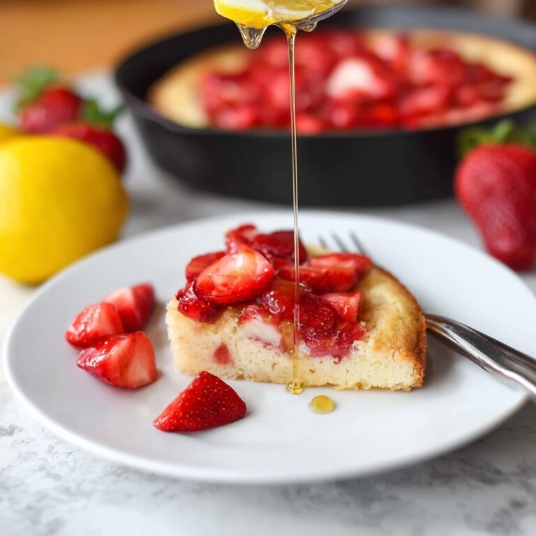 Deep Dish Buttermilk Pancake with Fresh Strawberry Topping Recipe