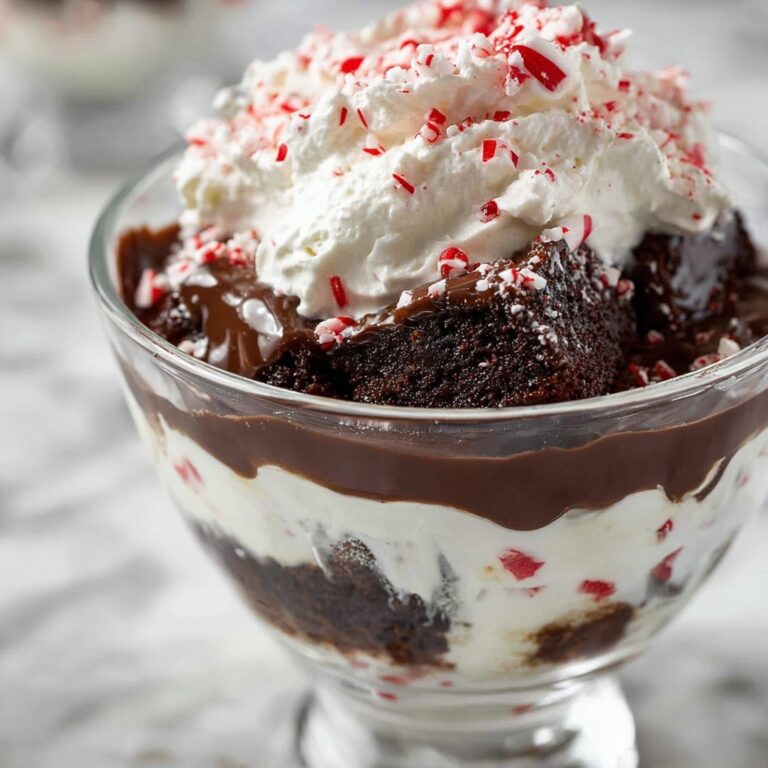 Candy Cane Brownie Trifle Recipe