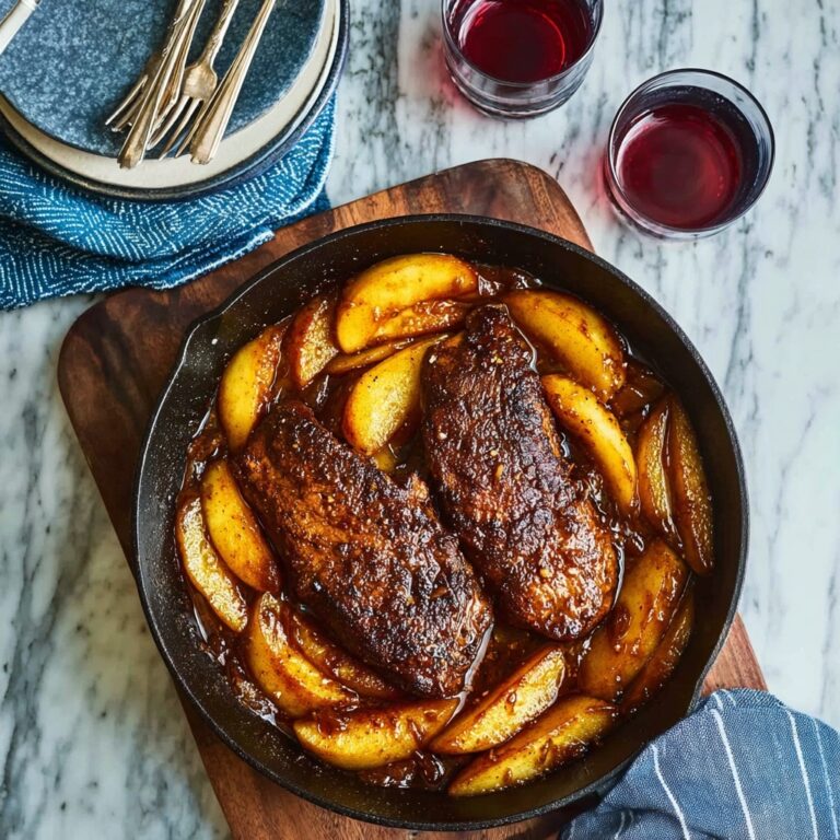 Apple Butter Pork Chops with Sweet and Spicy Apple Sauce Recipe