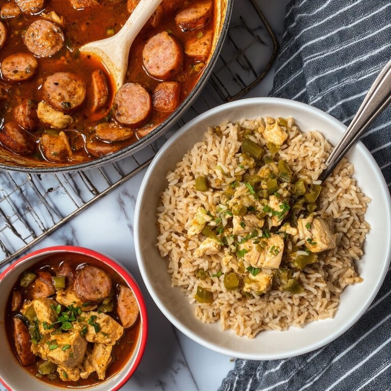 Chicken and Sausage Gumbo with Okra Pilaf Recipe