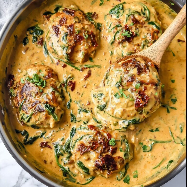 Tuscan Chicken with Sun-Dried Tomatoes and Spinach Recipe