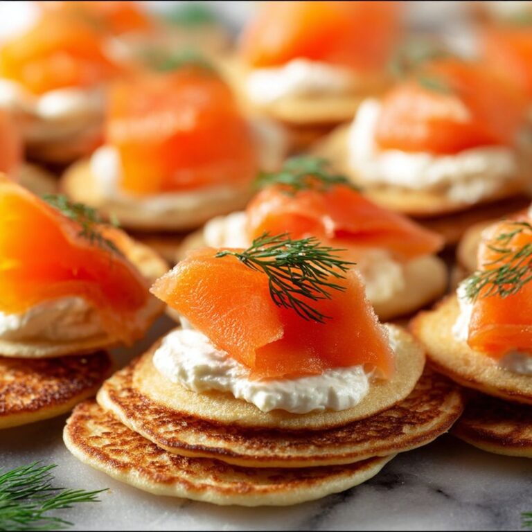 Blini with Smoked Salmon and Cream Cheese Recipe