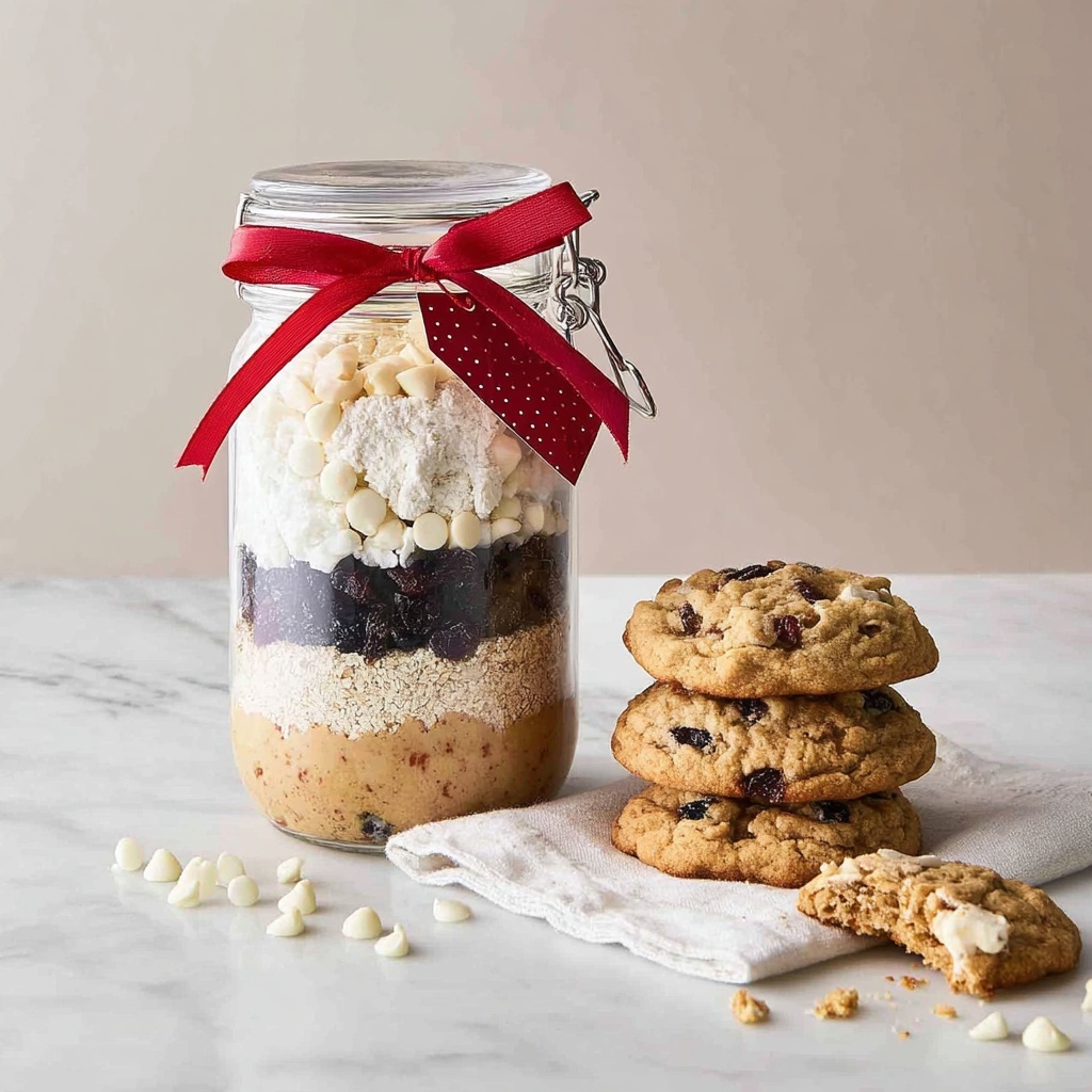 White Chocolate Cranberry Cookies in a Jar Recipe - Recipe Image