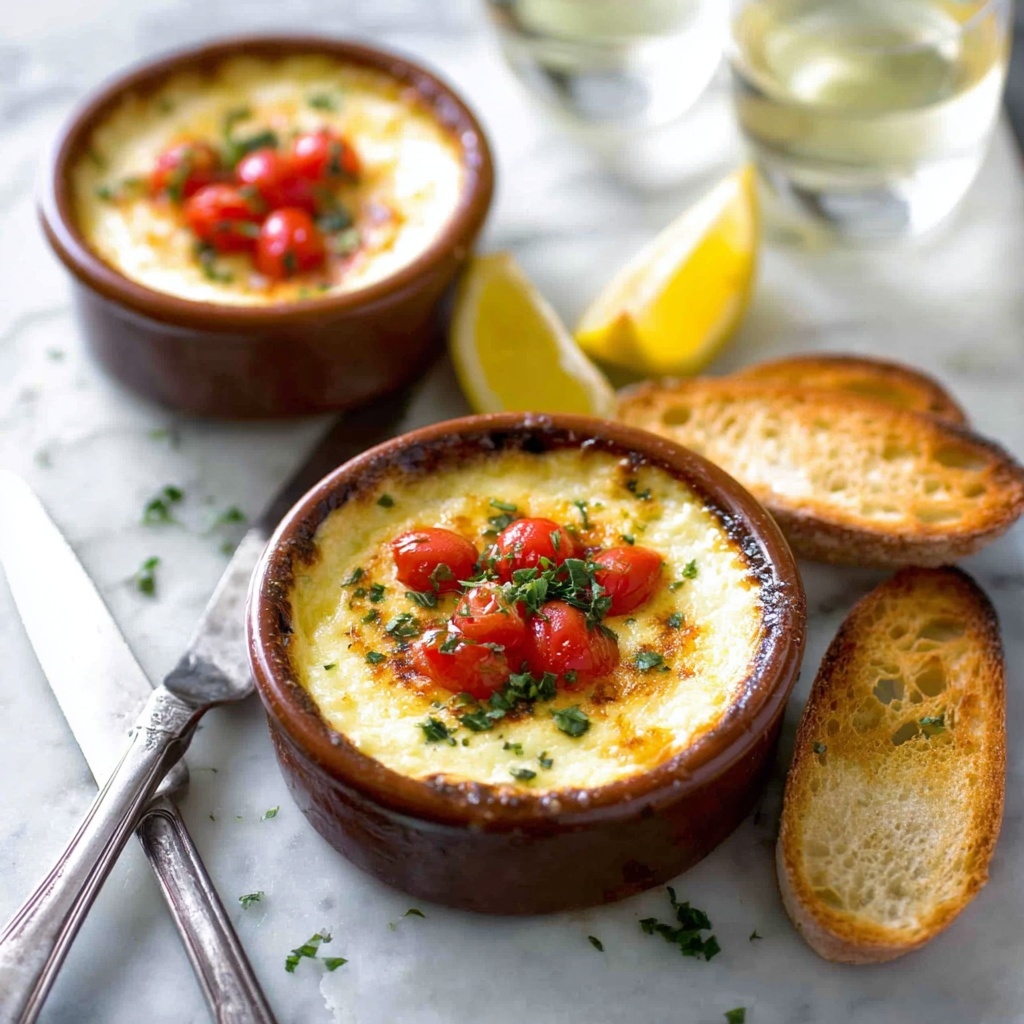 Lemon Garlic Baked Ricotta Recipe - Recipe Image