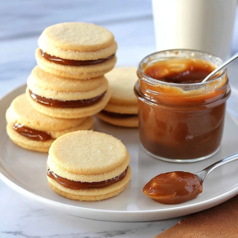 3 Ingredient Shortbread Cookie Sandwich with Dulce De Leche Recipe
