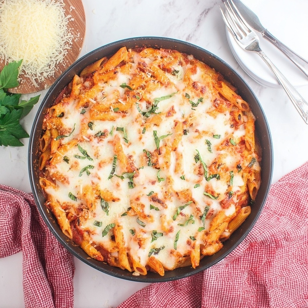 One Pot Chicken Parmesan Pasta Recipe - Recipe Image