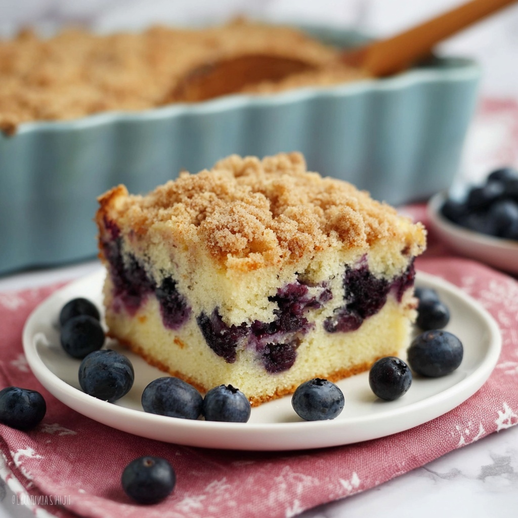 Blueberry Crumble Cake Recipe - Recipe Image
