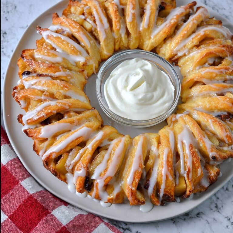 Caramel Apple Cream Cheese Crescent Ring Recipe