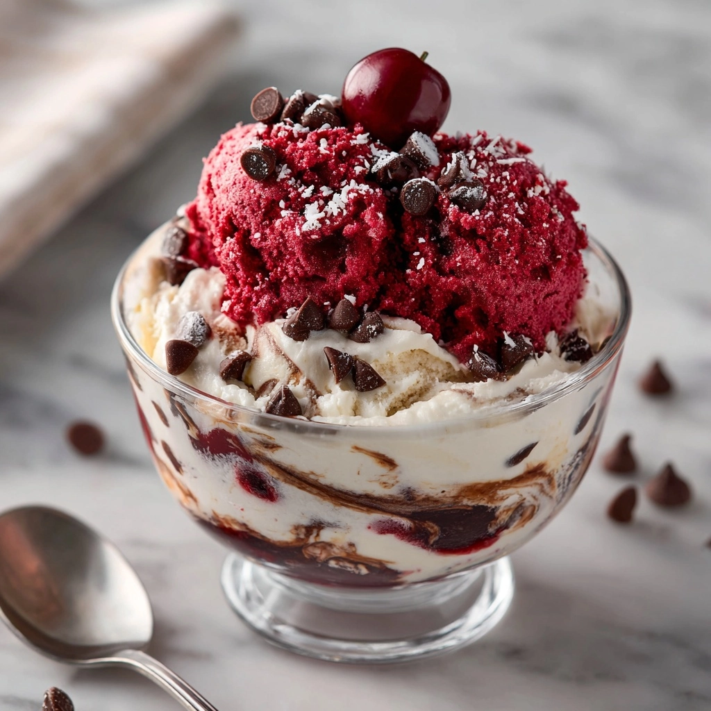 The Best Edible Red Velvet Cookie Dough Recipe - Recipe Image