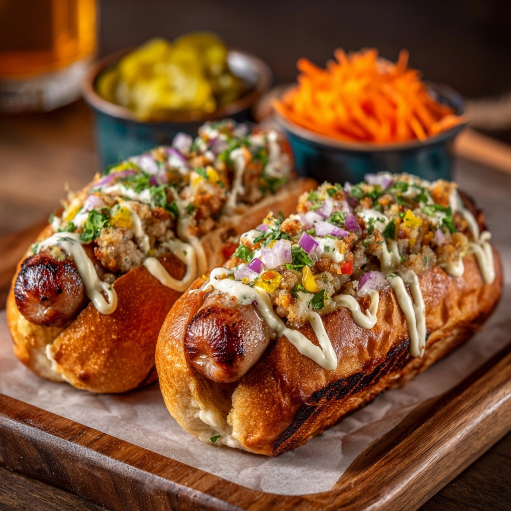 Mardi Gras Beef Sausage Sandwiches Recipe - Recipe Image