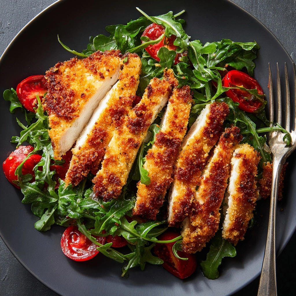 Chicken Milanese with Arugula Salad Recipe - Recipe Image