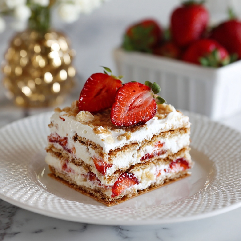 Strawberry Icebox Cake Recipe - Recipe Image