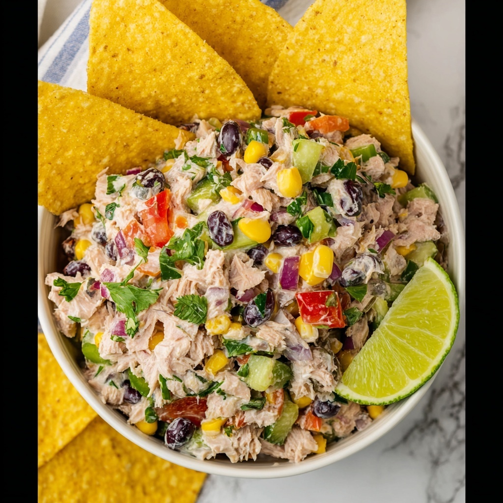 Mexican Tuna Salad with Beans, Corn, and Spicy Cilantro Dressing Recipe - Recipe Image