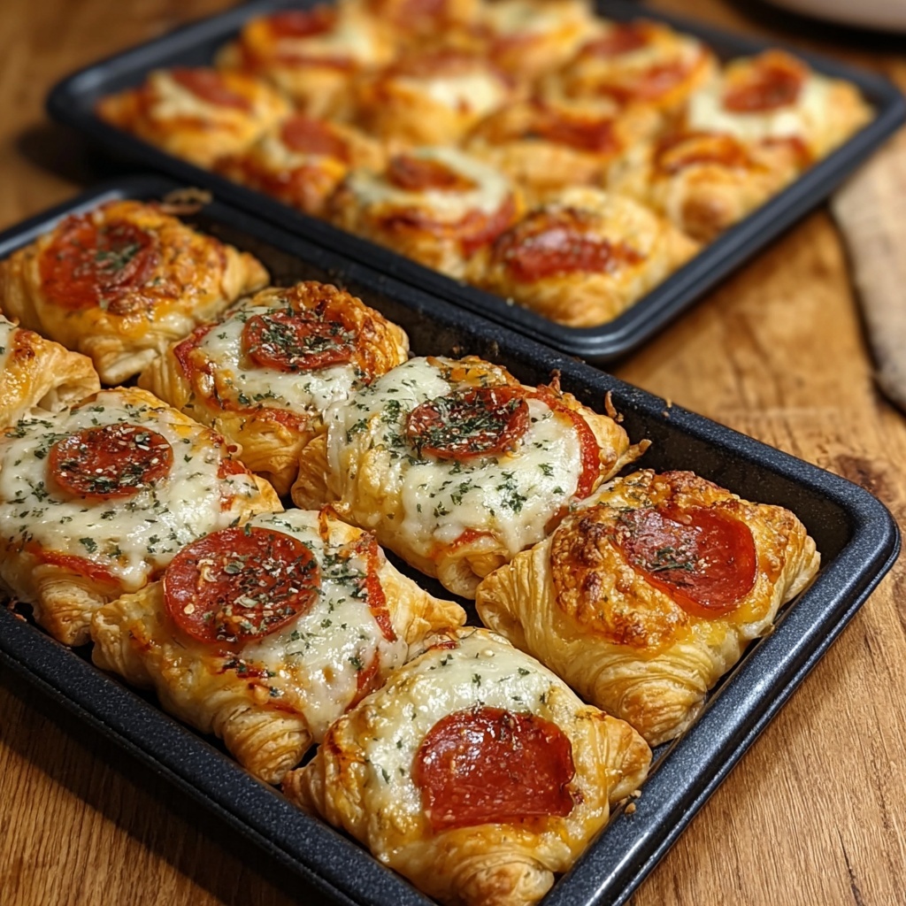 Flaky Pepperoni Pizza Rolls with Mozzarella & Herbs Recipe - Recipe Image